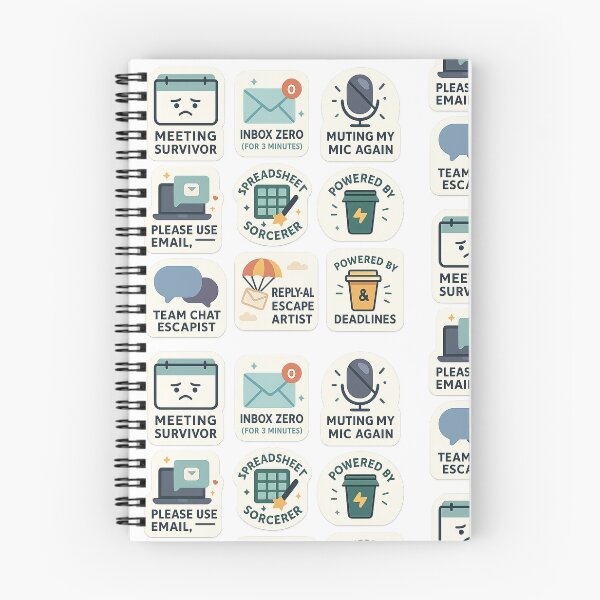 Item preview, Office Survivor Sticker Collection – Funny Work & Email Humor designed and sold by BadaBingBear.