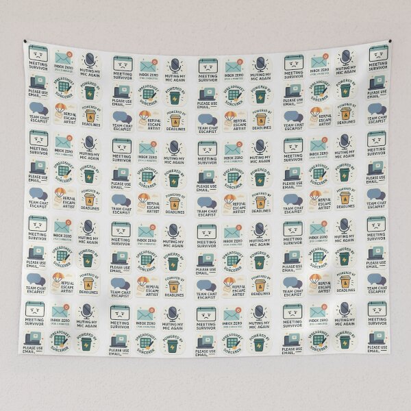 Item preview, Office Survivor Sticker Collection – Funny Work & Email Humor designed and sold by BadaBingBear.