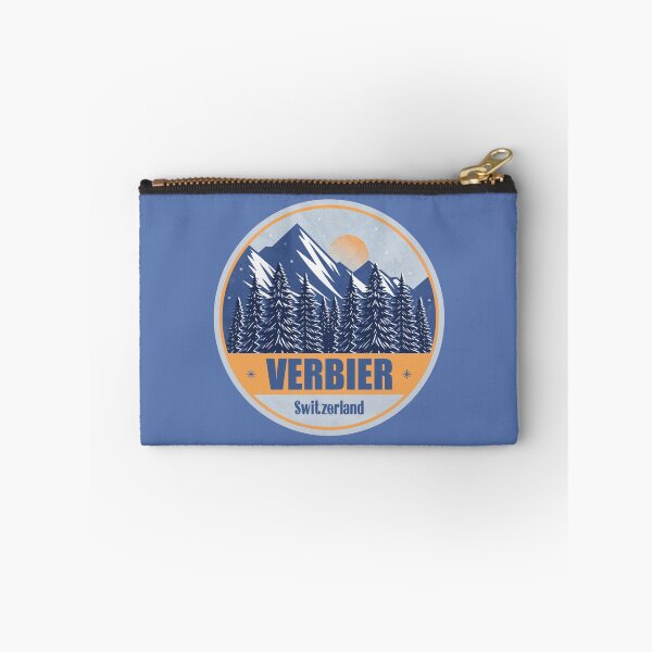 Item preview, Verbier Switzerland – Snowy Mountain Winter Badge designed and sold by CynthiaGraphics.