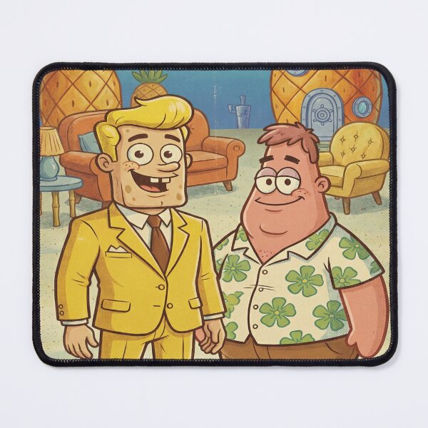Item preview, HumanBob & Pat: Humanized SpongeBob and Patrick Best Friends Parody Art designed and sold by Pisces92.