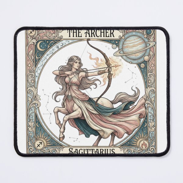 Item preview, Sagittarius Tarot Card Art | The Journey Begins | Vintage Zodiac Astrology Gift designed and sold by VandalMuse.