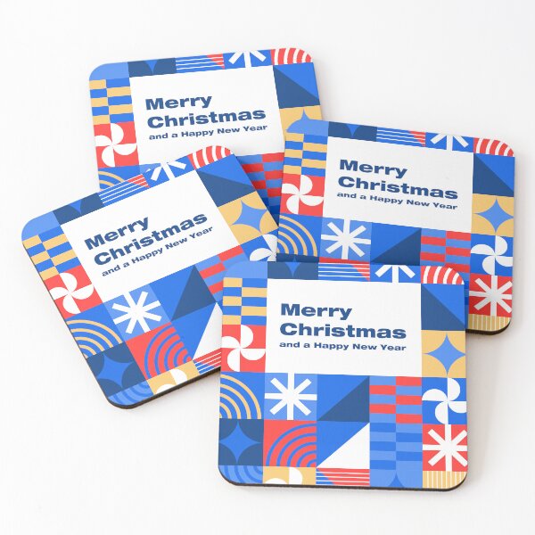 Item preview, Neoplastic Geometric Christmas Pattern - Happy New Year Modern Art designed and sold by ROD.