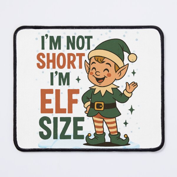 Item preview, I’m Not Short I’m Elf Size – Funny Retro Christmas Elf Design designed and sold by Lunaria Arts.