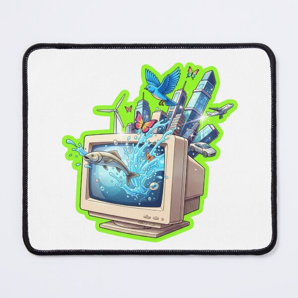 Item preview, "The Frutiger aero Harmonious Convergence of Organic Life and Urban Innovation Bursting Through the Digital Threshold" designed and sold by CYBER-ROR.