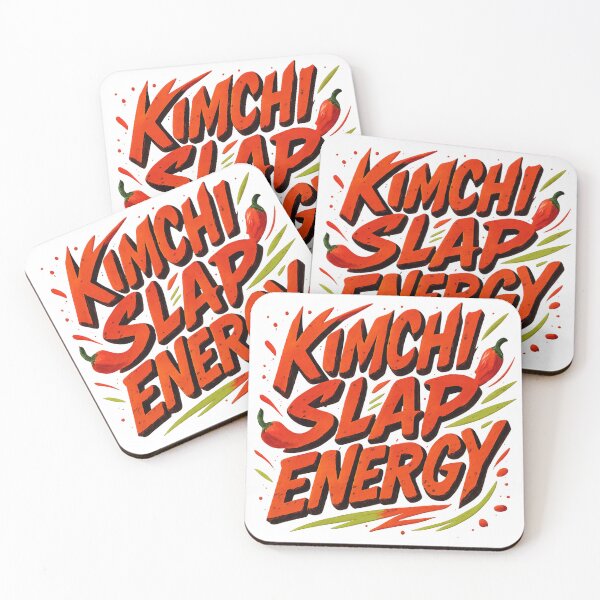 Item preview, Kimchi Slap Energy, Spicy Korean Food Humor Typography, K-Drama fan designed and sold by MonetObsidian.