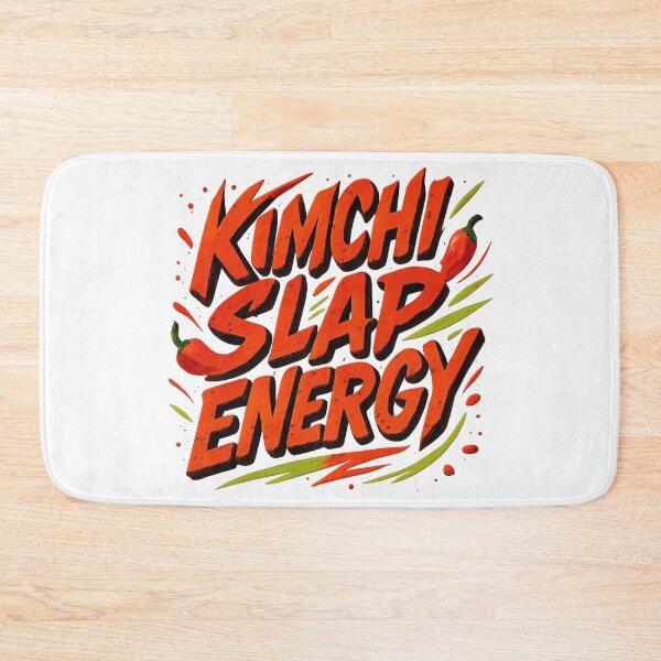 Item preview, Kimchi Slap Energy, Spicy Korean Food Humor Typography, K-Drama fan designed and sold by MonetObsidian.