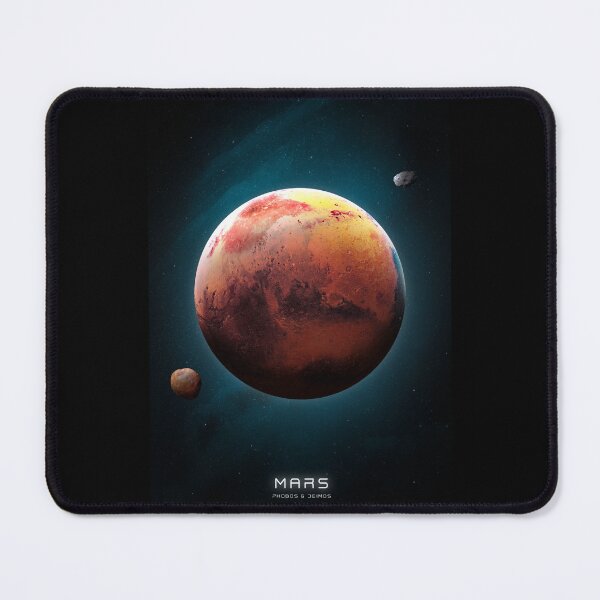 Item preview, Mars Planet Poster – Vibrant Sci-Fi Space Art Featuring Phobos & Deimos designed and sold by JRRTs.