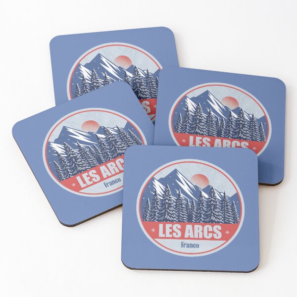 Item preview, Les Arcs France – Snowy Mountain Winter Badge designed and sold by CynthiaGraphics.