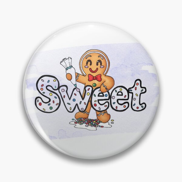 Item preview, Zenzi "SWEET" - Gingerbread Man Decorating the Word - Cozy Christmas Food Art designed and sold by LP Slow Art.