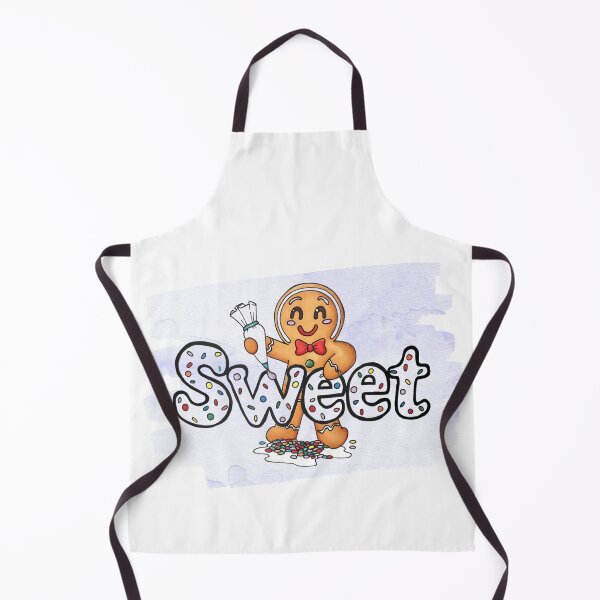 Item preview, Zenzi "SWEET" - Gingerbread Man Decorating the Word - Cozy Christmas Food Art designed and sold by LP Slow Art.