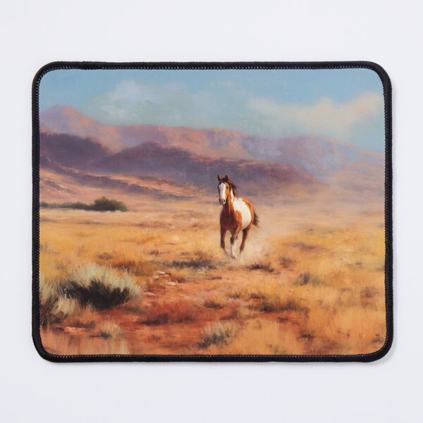 Item preview, A lone Appaloosa horse cantering across a desert landscape Horses in Motion designed and sold by CDC40.