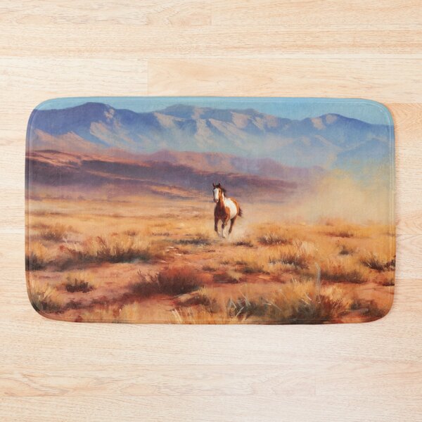 Item preview, A lone Appaloosa horse cantering across a desert landscape Horses in Motion designed and sold by CDC40.