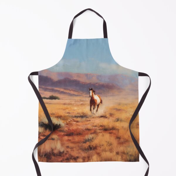 Item preview, A lone Appaloosa horse cantering across a desert landscape Horses in Motion designed and sold by CDC40.