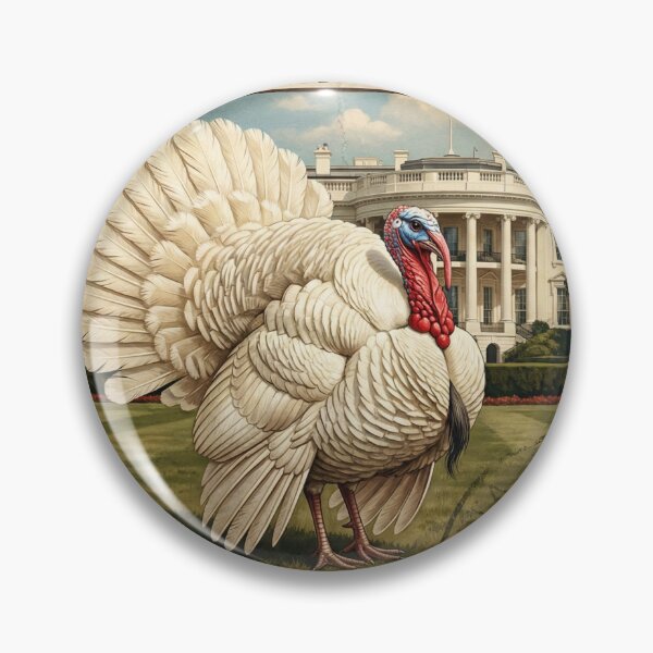 Item preview, Vintage White Turkey Presidential Pardon Stamp Art designed and sold by EverBranz-stor.