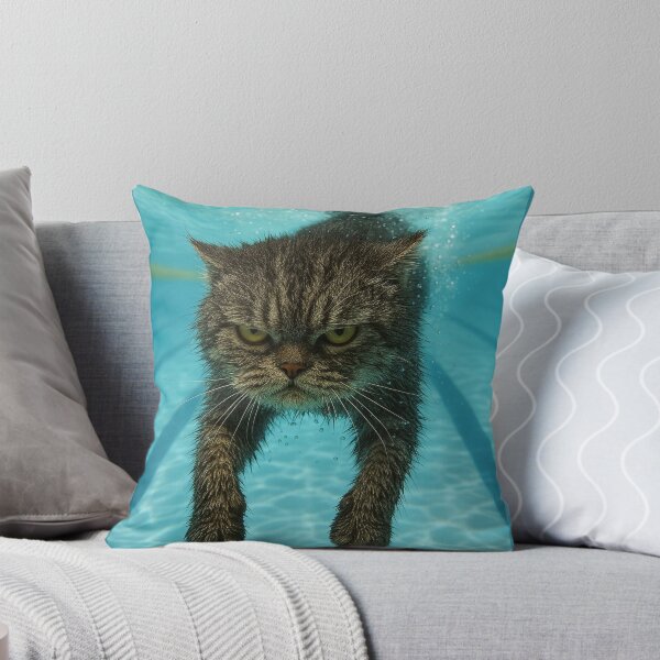 Item preview, Grumpy Cat Swimming Underwater designed and sold by Tridentulus.