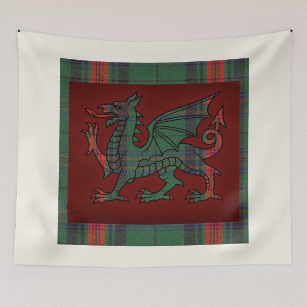 Item preview, Owen Welsh Tartan – The Noble Lineage & y Ddraig Goch - the red dragon designed and sold by WheelieGdArt.