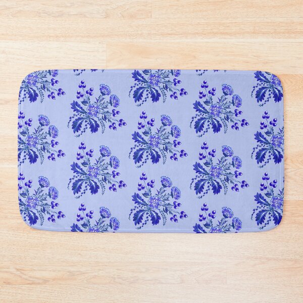 Item preview, Blue flowers and berries, Ukraine art, Petrykivka style, author's drawing, winter art designed and sold by Sunflower-7.