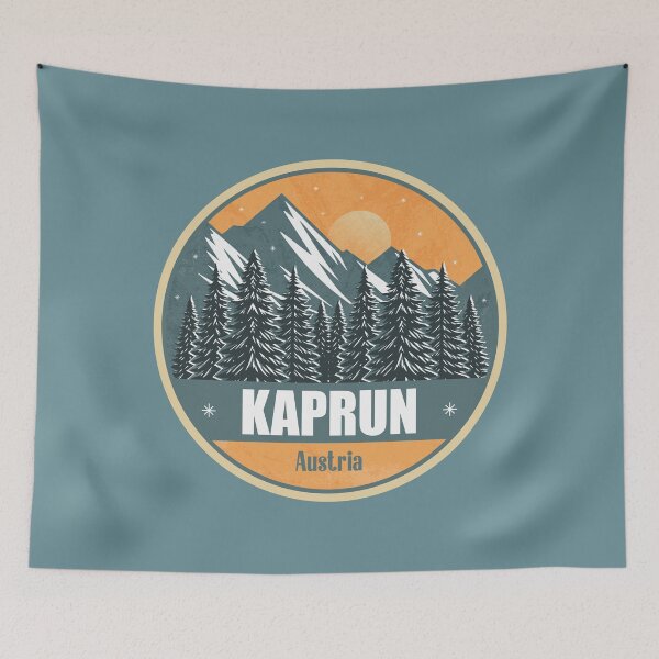 Item preview, Kaprun Austria – Snowy Mountain Winter Badge designed and sold by CynthiaGraphics.