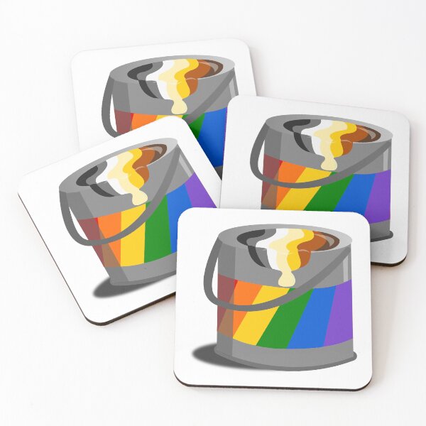 Item preview, Proud Paint Bear Pride Flag in a Bucket designed and sold by HarveyHandcraftsandDesigns.