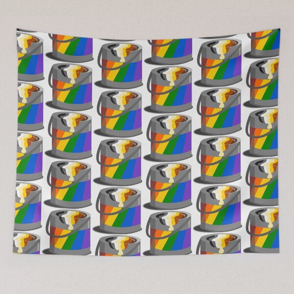 Item preview, Proud Paint Bear Pride Flag in a Bucket designed and sold by HarveyHandcraftsandDesigns.