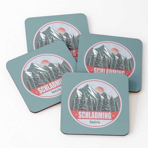 Item preview, Schladming Austria – Snowy Mountain Winter Badge designed and sold by CynthiaGraphics.