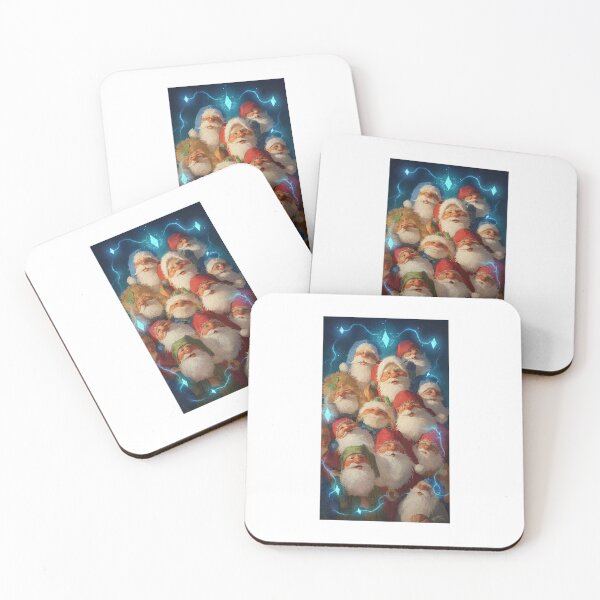 Item preview, Whimsical Christmas Magic: Watercolor Elf & Santa Scene designed and sold by Moatasem Abo alrob.