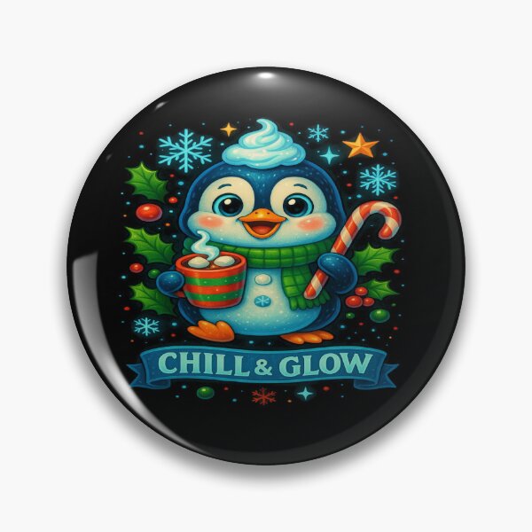 Item preview, Chill & Glow Penguin – Cute Christmas Holiday Art designed and sold by alizo74.
