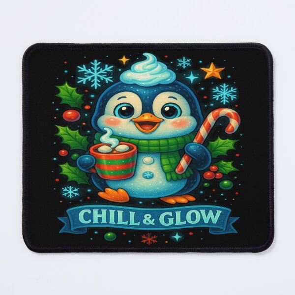 Item preview, Chill & Glow Penguin – Cute Christmas Holiday Art designed and sold by alizo74.