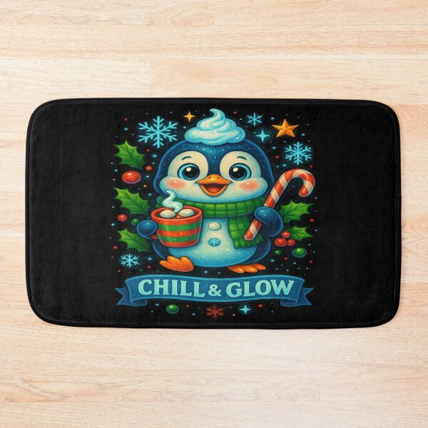 Item preview, Chill & Glow Penguin – Cute Christmas Holiday Art designed and sold by alizo74.