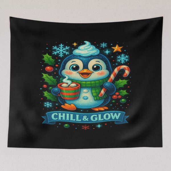 Item preview, Chill & Glow Penguin – Cute Christmas Holiday Art designed and sold by alizo74.