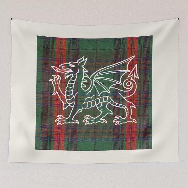 Item preview, Owen Welsh Tartan – The Noble Lineage & y Ddraig Goch - the red dragon v3 designed and sold by WheelieGdArt.