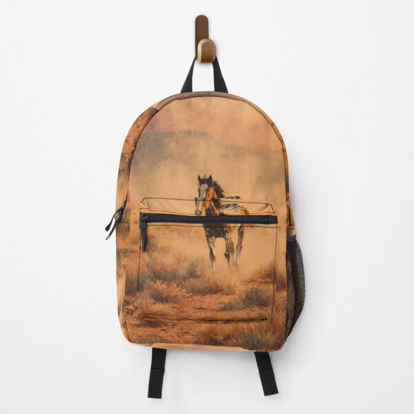 Item preview, A lone Appaloosa horse cantering across a desert landscape Horses in Motion designed and sold by CDC40.