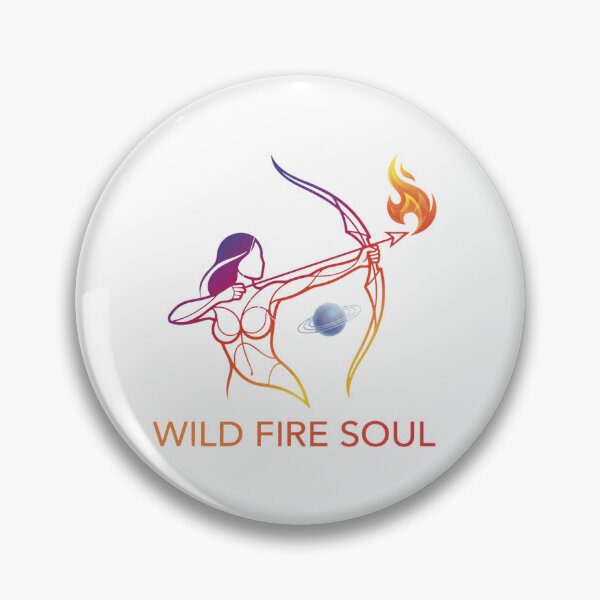 Item preview, Wild Fire Soul Sagittarius Archer | Cosmic Neon Fire Zodiac Outline Art designed and sold by VandalMuse.