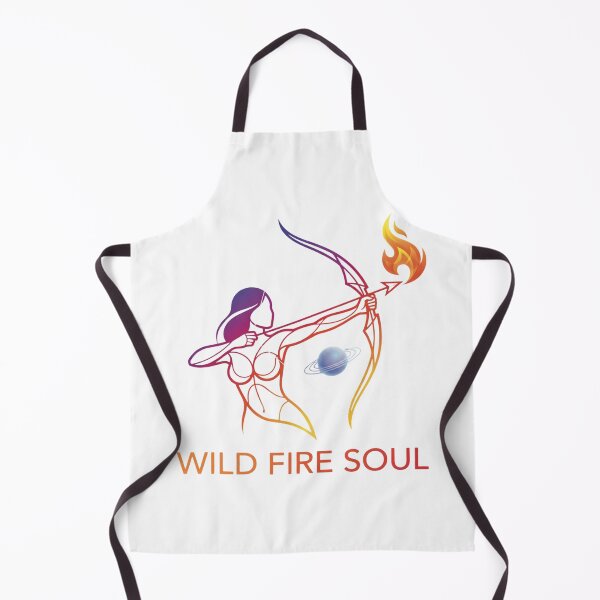 Item preview, Wild Fire Soul Sagittarius Archer | Cosmic Neon Fire Zodiac Outline Art designed and sold by VandalMuse.