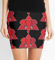 Elephant Delta Triangle Sigma Red Theta T-Shirt Mini Skirt