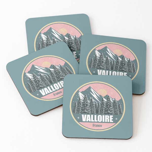 Item preview, Valloire France – Snowy Mountain Winter Badge designed and sold by CynthiaGraphics.