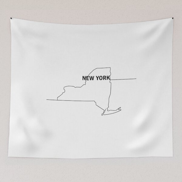 Item preview, New York State Outline Typography – Minimalist Empire State designed and sold by Paper Drip.