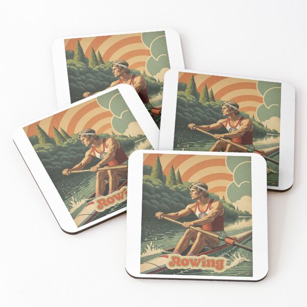 Item preview, Rowing Retro – Vintage Athlete in Motion designed and sold by ForeverPrintsOK.