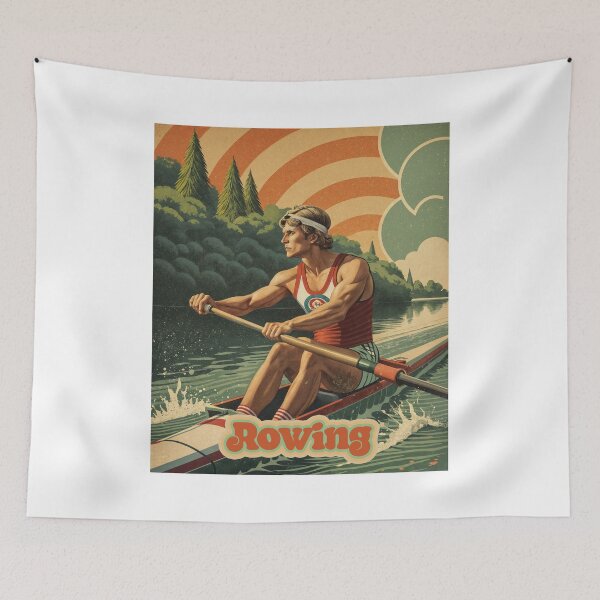Item preview, Rowing Retro – Vintage Athlete in Motion designed and sold by ForeverPrintsOK.