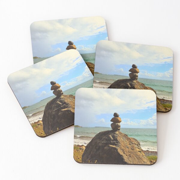 Item preview, Rock Cairn At Orient Bay Saint Martin designed and sold by LisaWootenPhoto.