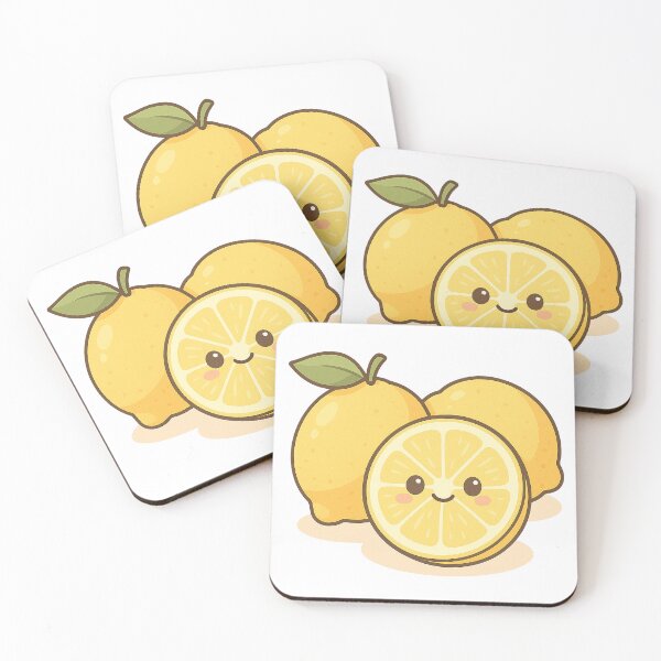 Item preview, Cute Kawaii Lemon Slice – Citrus Character Illustration designed and sold by Pacika.