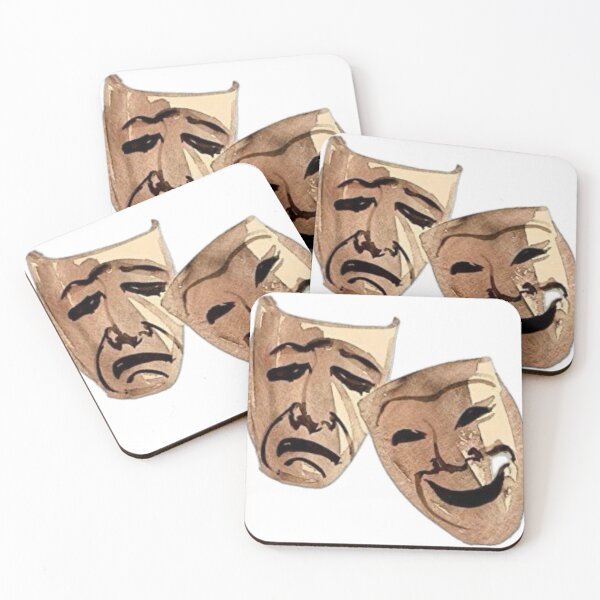 Item preview, Comedy and Tragedy Theater Masks designed and sold by Adronia.