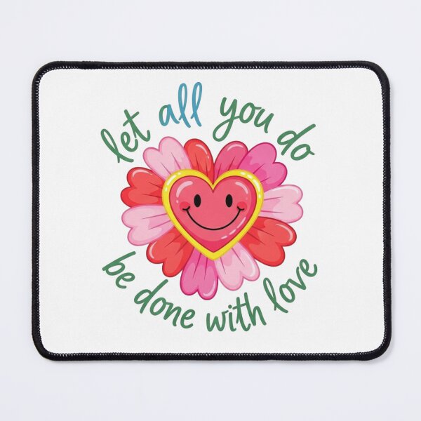 Item preview, Let All You Do Be Done With Love - Smiling Heart Flower designed and sold by Faithloveshop.