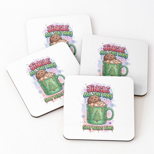 Item preview, Jingle All the Way Mug – Fun Christmas Cocoa & Cookie Illustration designed and sold by MiszungART.