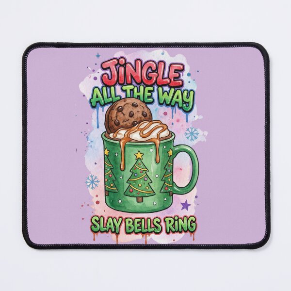 Item preview, Jingle All the Way Mug – Fun Christmas Cocoa & Cookie Illustration designed and sold by MiszungART.