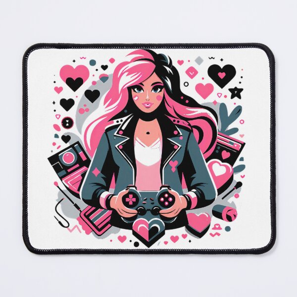 Item preview, Pink Hair Gamer Girl Gaming Controller Design designed and sold by DrawDrip.