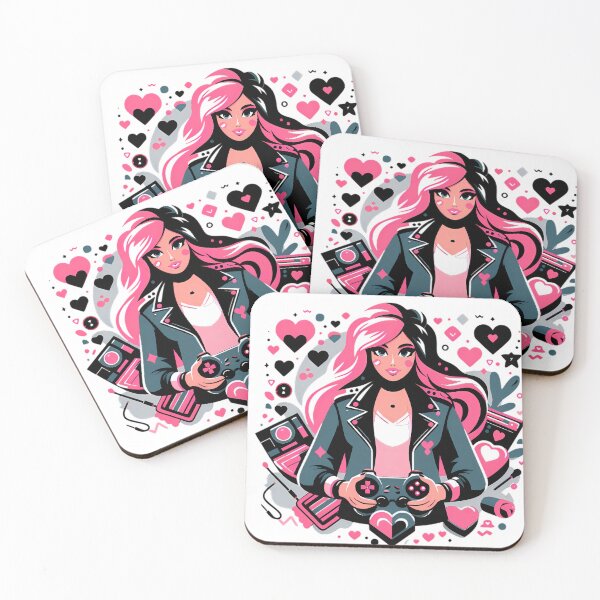Item preview, Pink Hair Gamer Girl Gaming Controller Design designed and sold by DrawDrip.