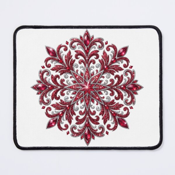 Item preview, Silver Blue Glitter Snowflake Art - Sparkling Winter Sublimation Design designed and sold by minlik.