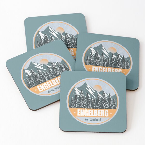 Item preview, Engelberg Switzerland – Snowy Mountain Winter Badge designed and sold by CynthiaGraphics.