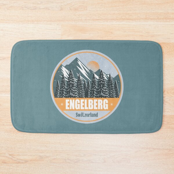 Item preview, Engelberg Switzerland – Snowy Mountain Winter Badge designed and sold by CynthiaGraphics.